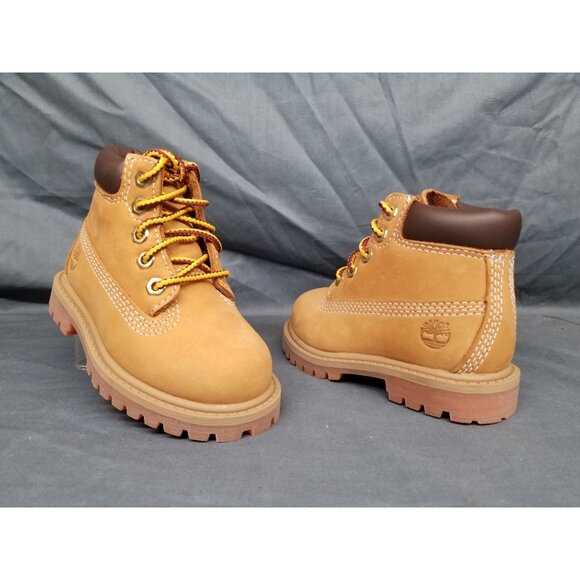 Timberland Toddlers 6" Premium Waterproof Boots Lace Up Wheat Size 6 NEW IN BOX! - Picture 1 of 6